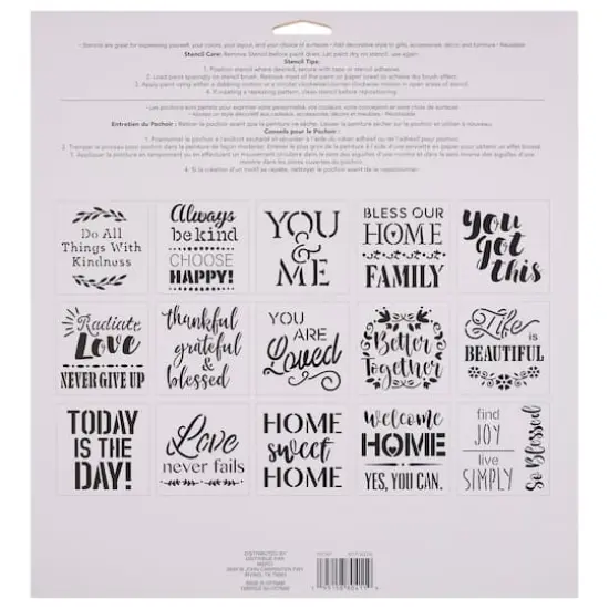 Sentiment Stencils, 12" x 12" by Craft Smart&reg; {5}