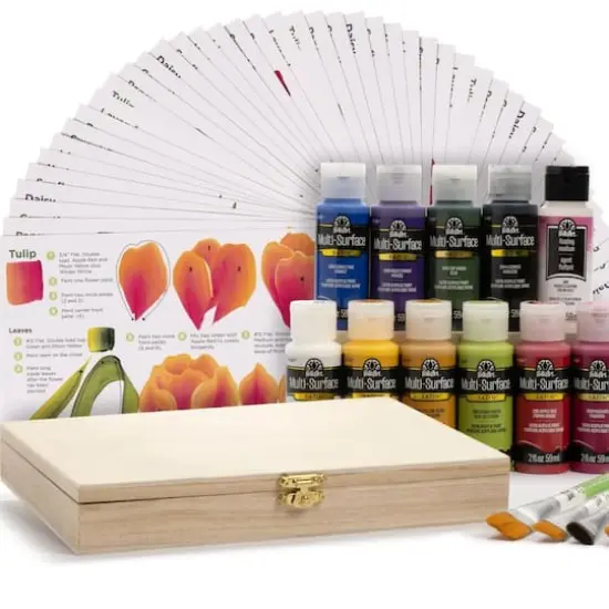 Let's Paint with FolkArt&reg; One Stroke&trade; A-Z of Floral Painting Kit {1}