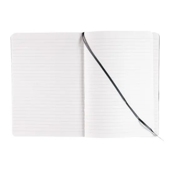 Fabrian&reg; EcoQua Plus A5 Lined Stitch-Bound Notebook Gray {4}