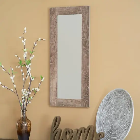 Household Essentials 29.5" x 12.5" Rectangular Wall Mirror Ashwood {3}