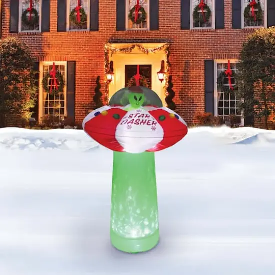 7ft. Inflatable Star Dasher UFO with Tractor Beam {5}