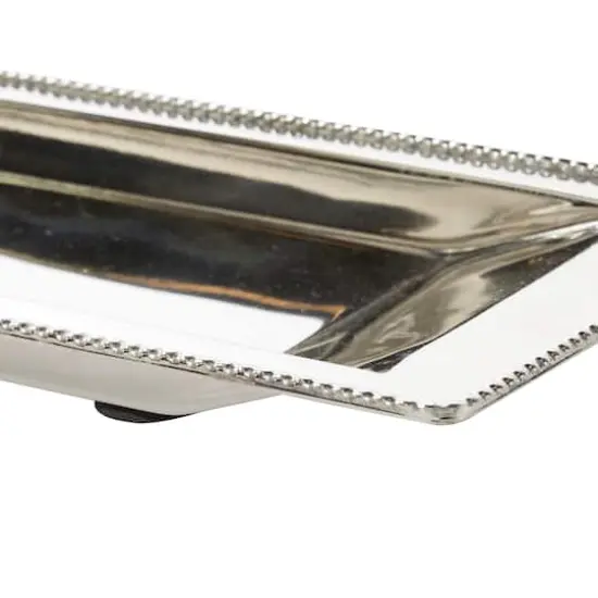Set of 2" White Stainless Steel Traditional Tray, 22", 25" {4}