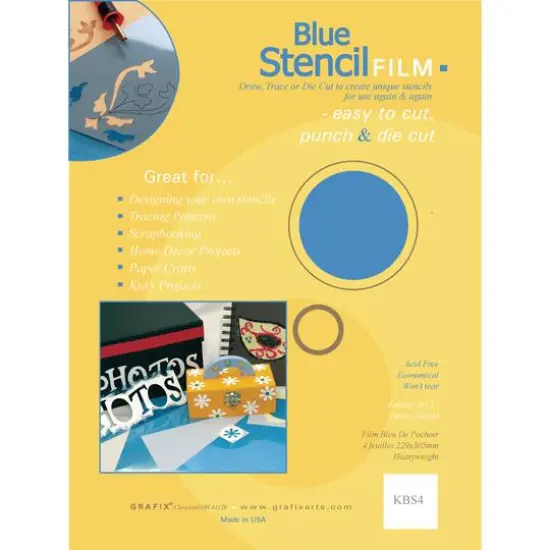 Grafix&reg; 9" x 12" Blue Stencil Film {1}