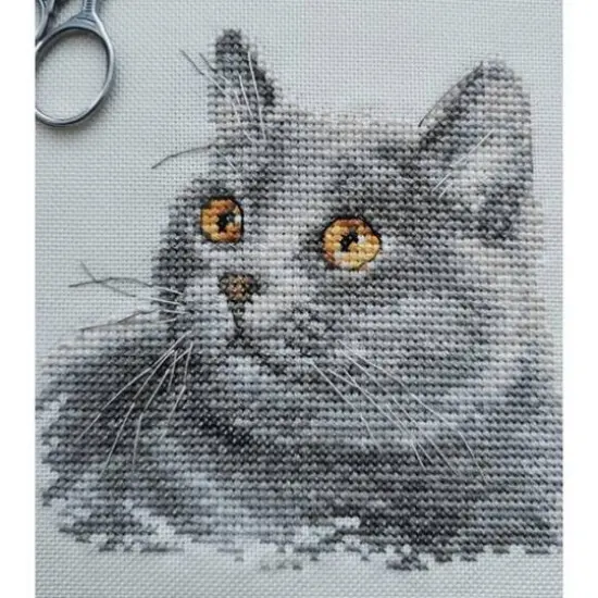 Alisa British Cat Cross Stitch Kit {7}