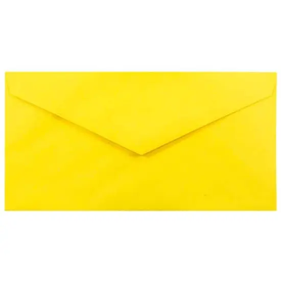 JAM Paper 3.875" x 7.5" Brite Hue Monarch Envelopes, 50ct. Yellow {1}