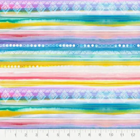 Fabric Editions Multicolor Mayari Stripe Cotton Fabric {3}