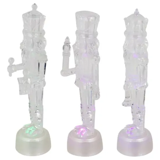 7.5" LED Icy Crystal Nutcracker Christmas Figurine Set {6}