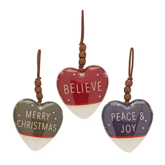 12 Pack 4.75" Heart Plastic Ornaments {1}
