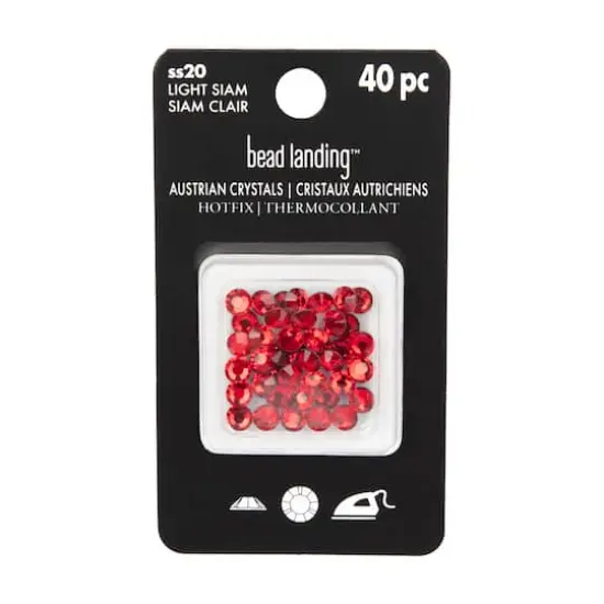 SS20 Round Hotfix Austrian Crystals by Bead Landing™, 40ct. Light Siam {5}