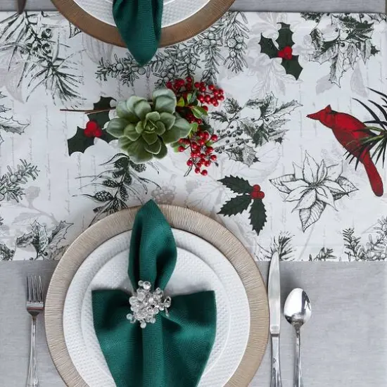 DII&reg; 72'' Holiday Botanical Printed Table Runner {7}
