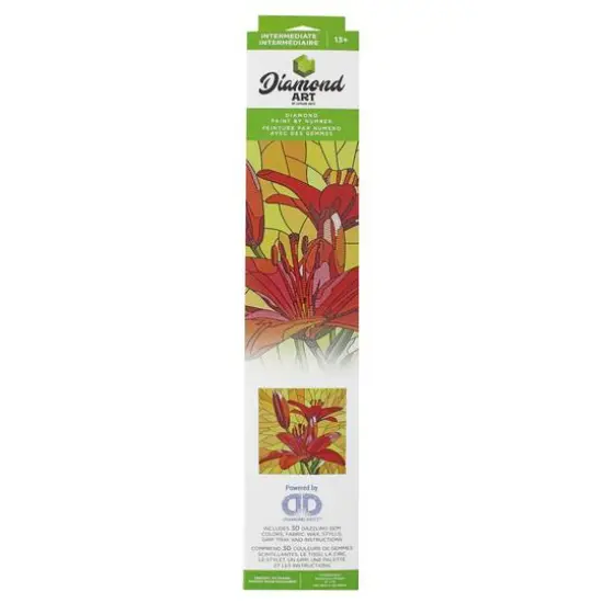 Diamond Art&reg; Stain Glass Lily Intermediate Kit {3}