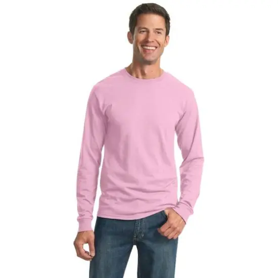 JERZEES&reg; Dri-Power&reg; 50/50 Cotton/Poly Long Sleeve T-Shirt Classic Pink {4}