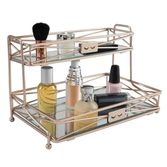 Home Details Rose Gold 2-Tier Vanity Tower {3}