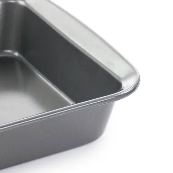 Gibson Baker's Friend 7.5" Nonstick Square Steel Bake Pan {3}