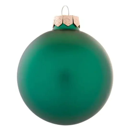 Whitehurst 28ct. 2" Matte Glass Ball Ornaments Green {1}