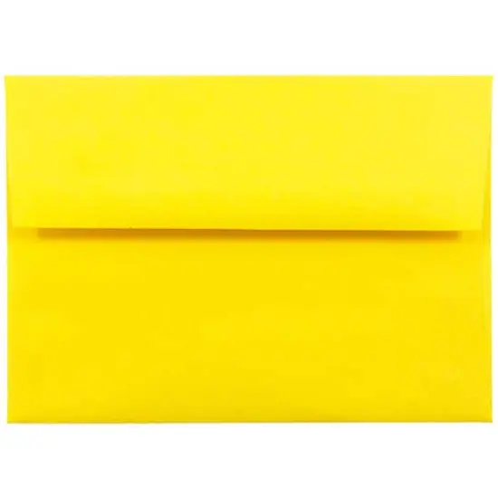 JAM Paper A6 Colored Invitation Envelopes, 50ct. Yellow {1}