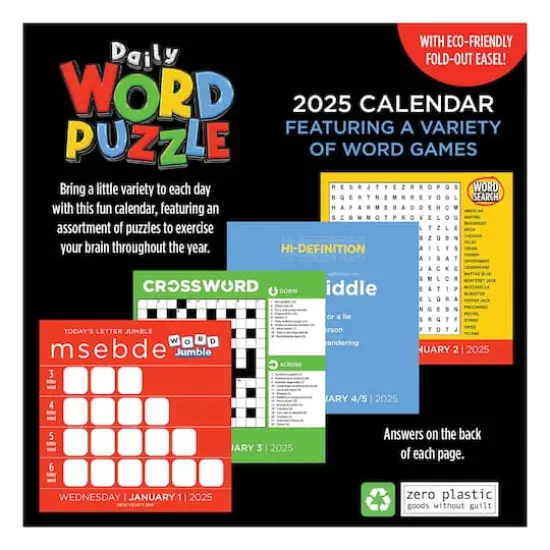 TF Publishing 2025 Daily Word Puzzle Daily Desktop Calendar {3}