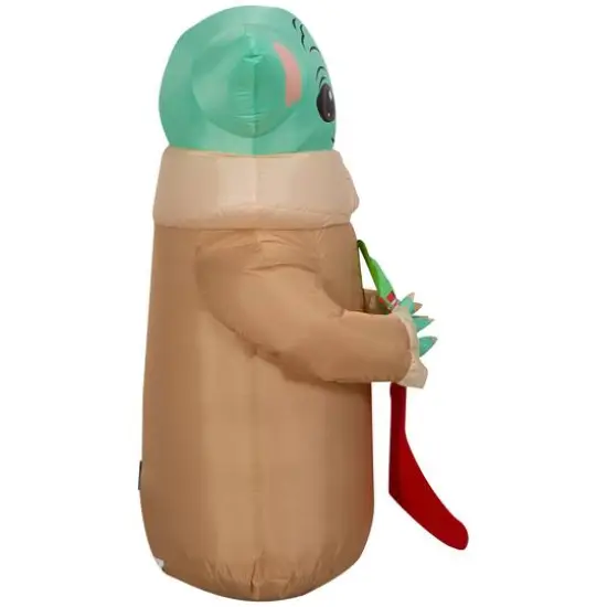 3.5ft. Airblown® Inflatable Christmas Grogu with Frog in Stocking {3}