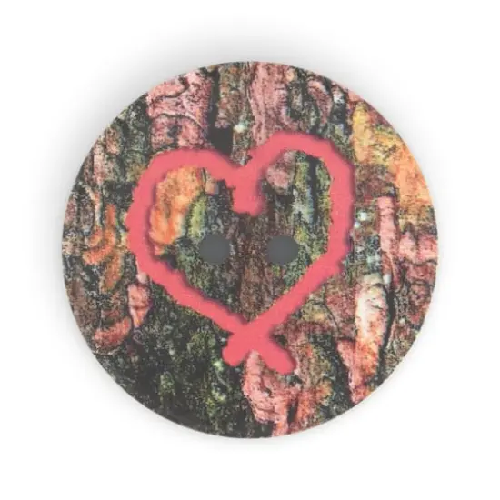 Dritz&reg; 30mm Red Sustainable Coconut Round Heart Button, 3ct. {4}