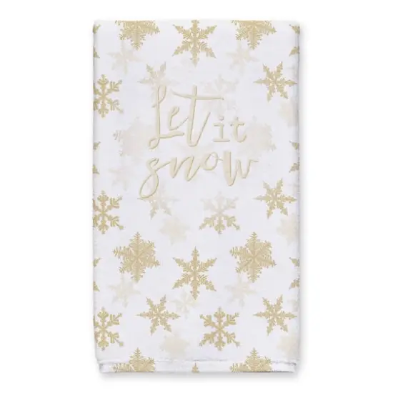 Cream Snowflake Tea Towel Set {3}