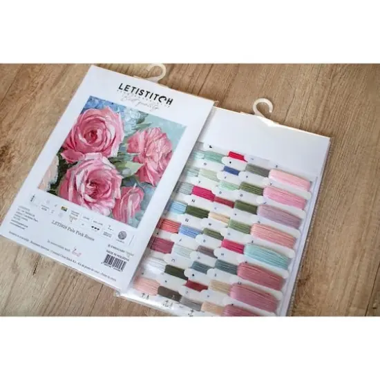 Letistitch Pale Pink Roses Counted Cross Stitch Kit {8}