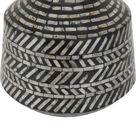 16" Black Shell Contemporary Vase {5}