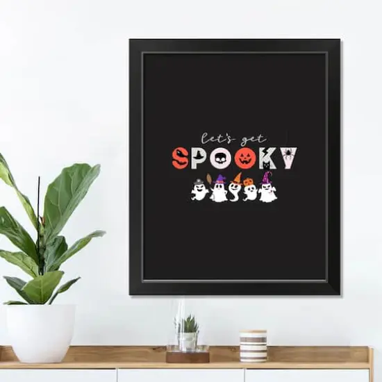 Get Spooky Black Framed Print Wall Art {4}