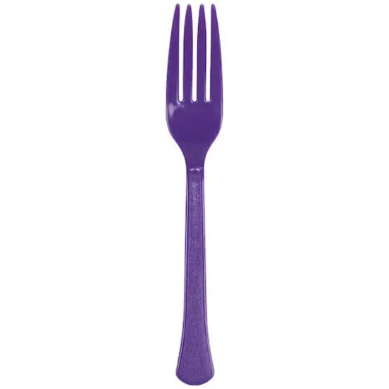 JAM Paper Premium Utensils Plastic Forks Party Pack, 48ct. Purple {3}