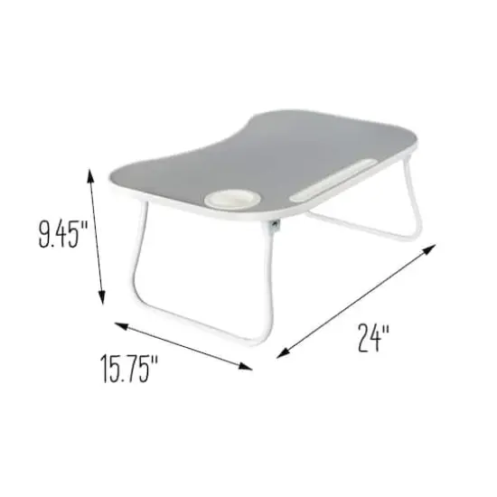 Gray & White Collapsible Folding Lap Desk {7}