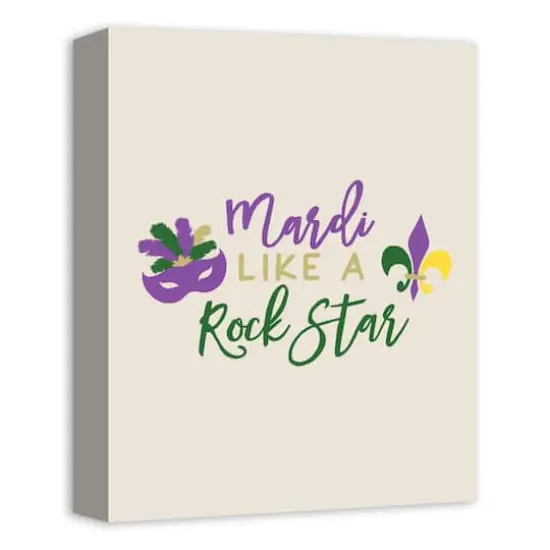 Mardi Gras Rock Star Canvas Wall Art {3}