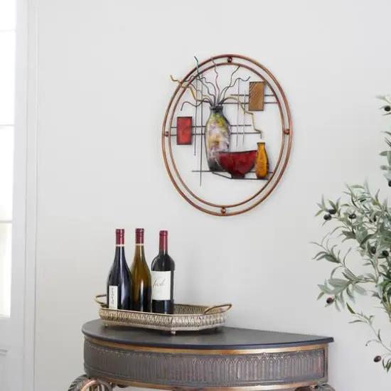 24" Multicolor Abstract Oriental Wall D&eacute;cor {10}