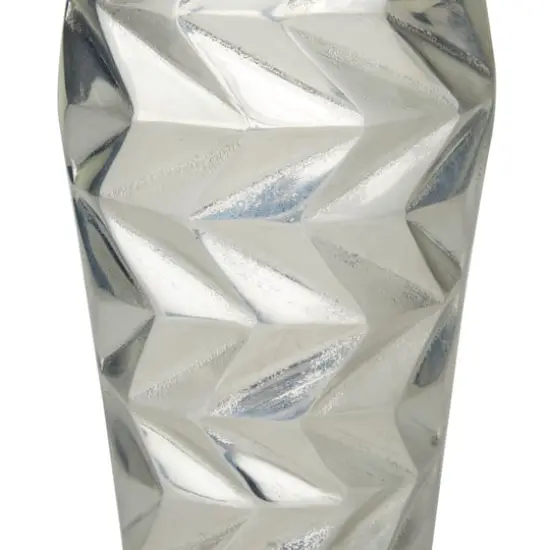 Silver Aluminum Modern Vase, Set of 2" 20", 15" {4}