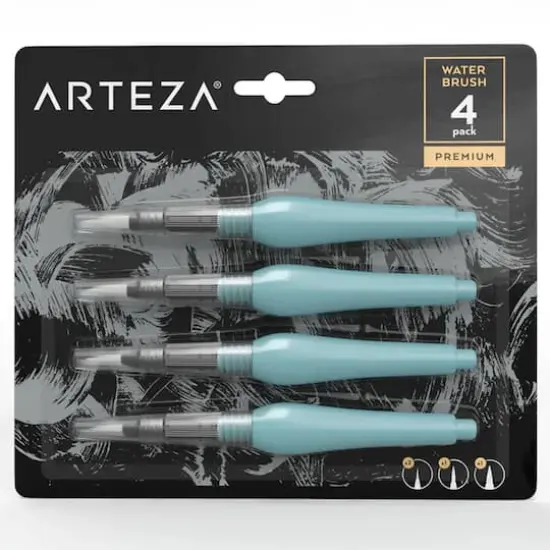 Arteza&reg; 4 Piece Assorted Tips Water Brush Set {1}