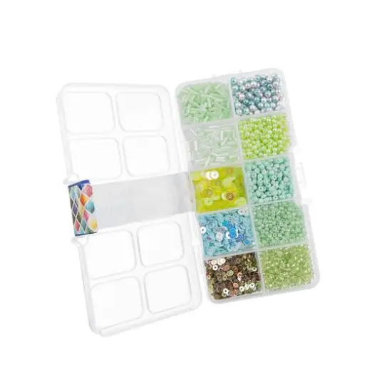John Bead Mixed Sequins & Beads Kit Light Green {3}
