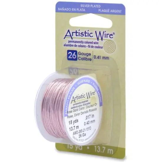 Artistic Wire&reg; 26 Gauge Rose Gold Permanently Colored Wire, 15yd. {3}