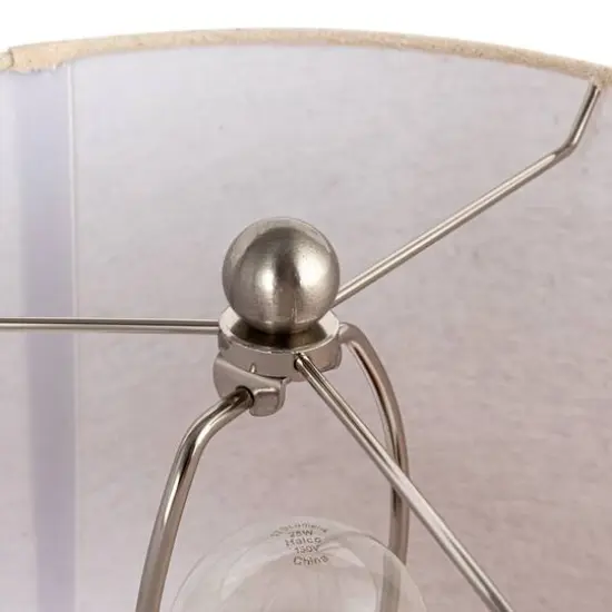 Hello Honey&reg; 21" Brown Ribbed Round Stoneware Desk Lamp {9}