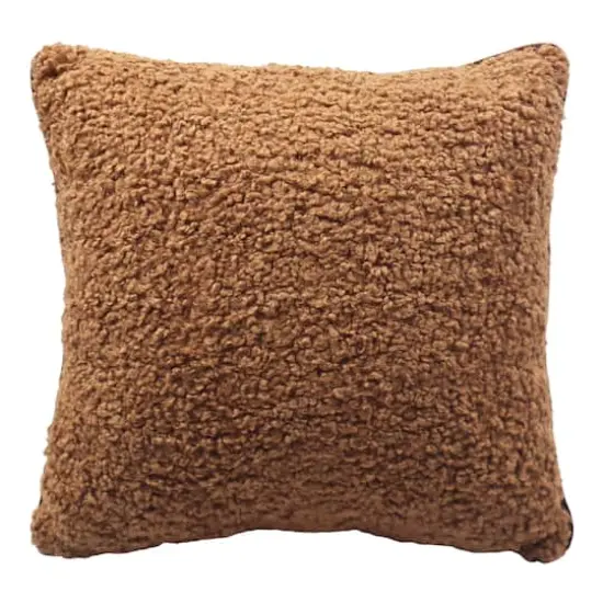 16" Brown Faux Fur Throw Pillow by Ashland&reg; {1}