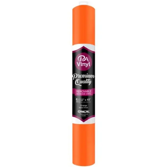 PA Vinyl Matte Removable Adhesive Vinyl Orange {1}