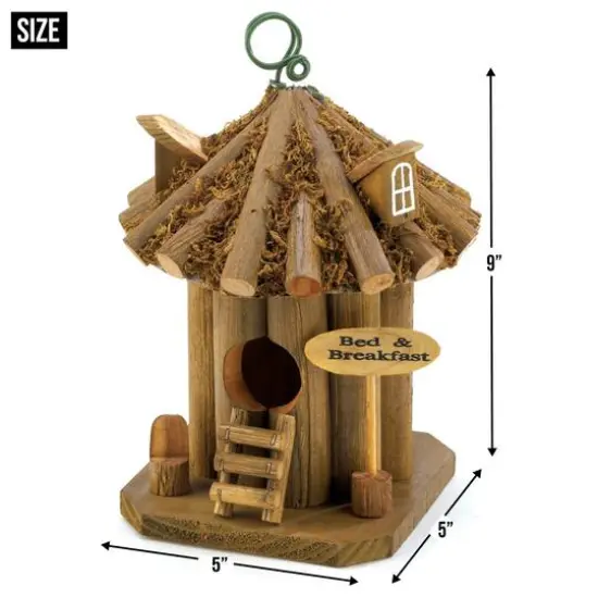 9" Quaint Bed & Breakfast Birdhouse {6}