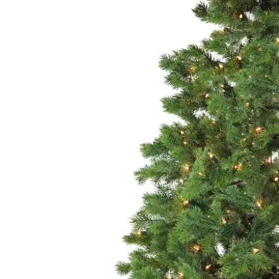 6.5ft. Pre-Lit Medium Pine Artificial Christmas Tree, Clear Lights {3}