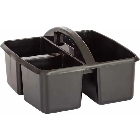 Teacher Created Resources Plastic Storage Caddy, 6ct. Black {1}