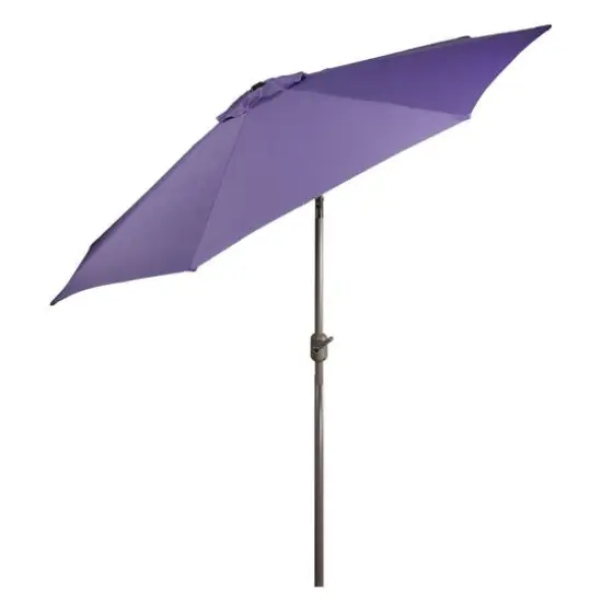 9ft. Outdoor Patio Market Umbrella with Hand Crank & Tilt Purple/Brown {6}
