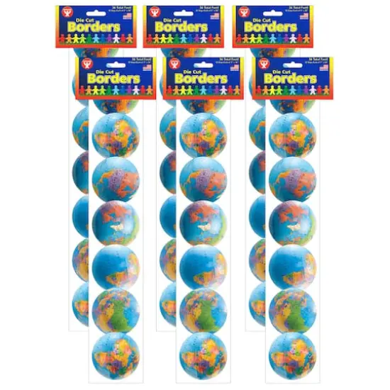 Hygloss&reg; Mighty Brights&trade; Die Cut Borders, 216ft. Globes {1}