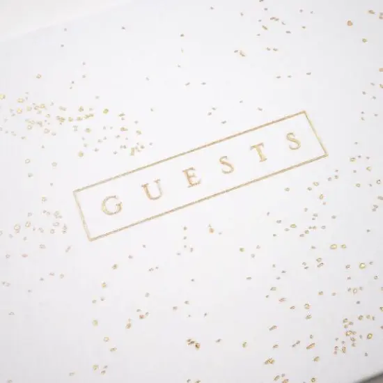 White & Gold Guest Book & Pen Set by Celebrate It&trade; {6}