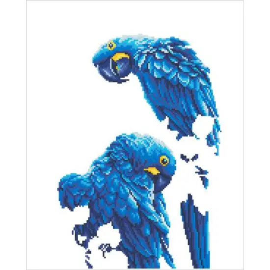 Diamond Dotz&reg; Intermediate Blue Parrots Diamond Painting Kit {3}