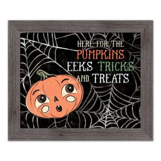 Retro Pumpkin Western Brown Framed Print Wall Art {1}