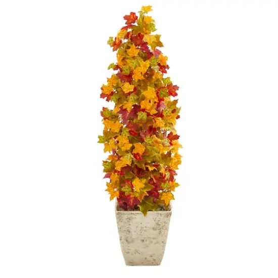 3ft. Autumn Maple Tree in Country White Planter {1}