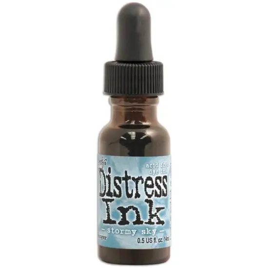 Tim Holtz Distress&reg; Ink Pad Reinker Stormy Sky {1}