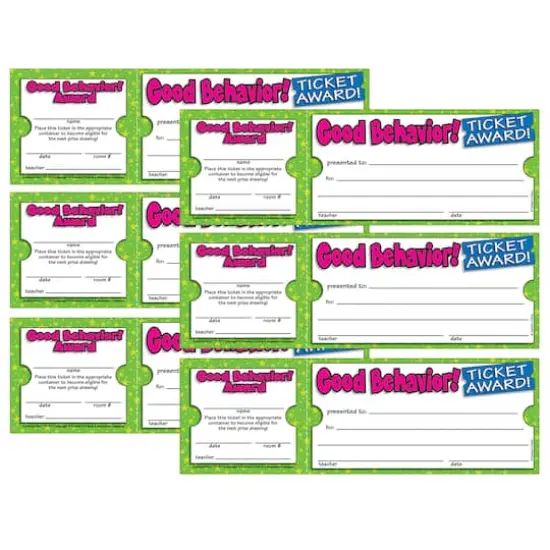 Scholastic Teaching Resources Ticket Awards Good Behavior, 6 Pack of 100 {1}