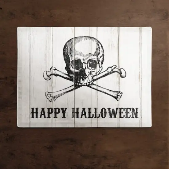 Happy Halloween Skull Polyester Twill Placemat {3}